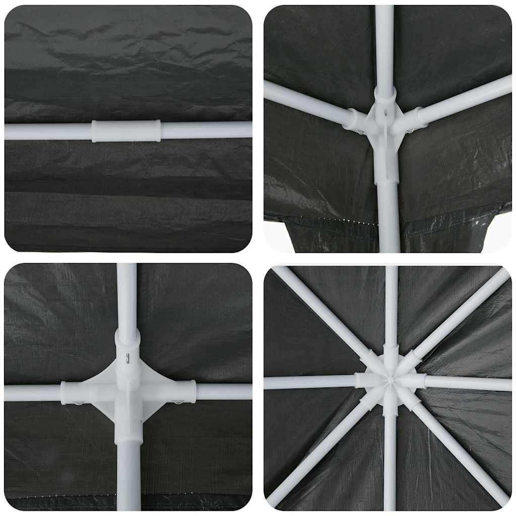 vidaXL Partytent Antraciet, Wit 800 x 400 x 266 cm Polyester, Staal