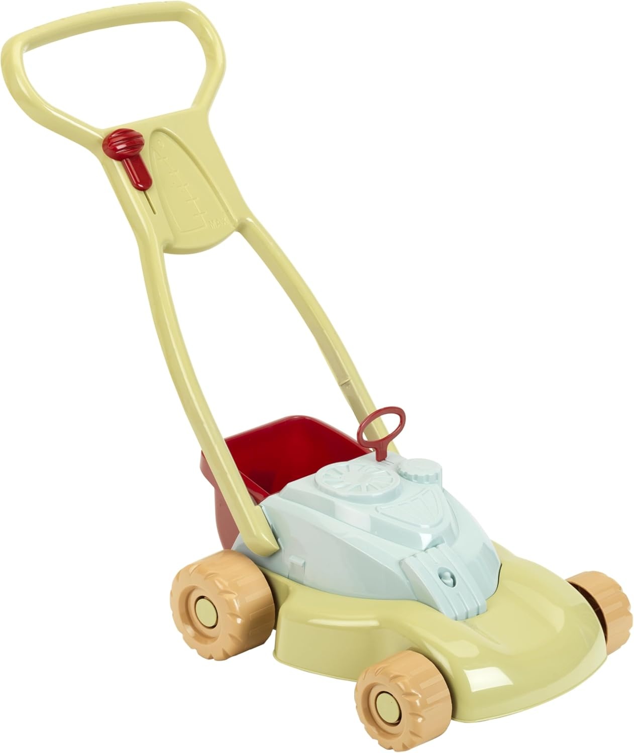 Theo Klein 7686 Grasmaaier met afneembare opvangbak I Kloppende en ratelende, mechanische geluiden I Gerecycled plastic I Anti-UV, Speelgoed voor kinderen vanaf 18 maanden