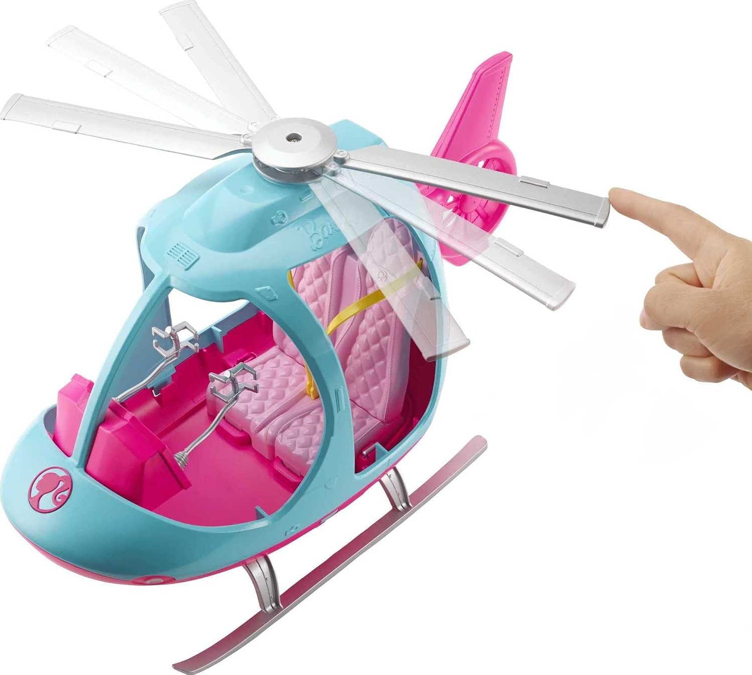 Barbie FWY29 Helicopter met Ruimte voor Twee Poppen van Barbie Dreamhouse Adventures, Meerkleurig, Vanaf 3 Jaar