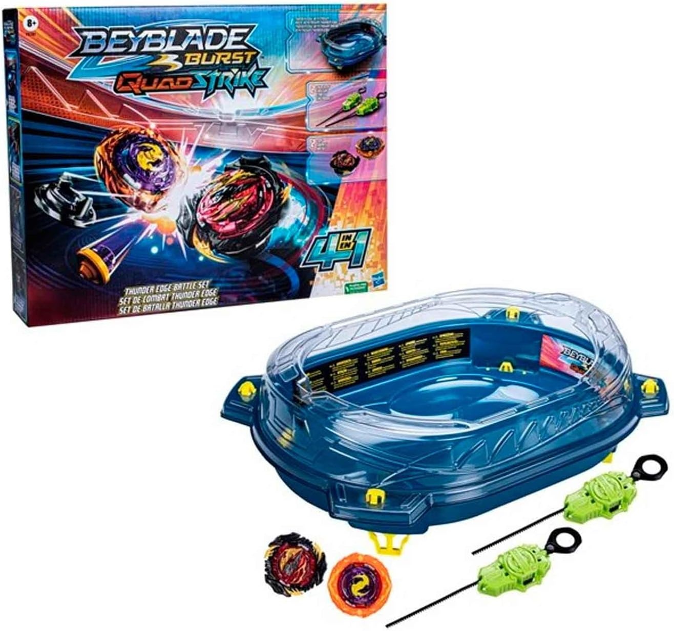 Hasbro Beyblade Burst QuadStrike Thunder Edge Battle Set, meerkleurig, 45,1 x 35,6 x 9 cm