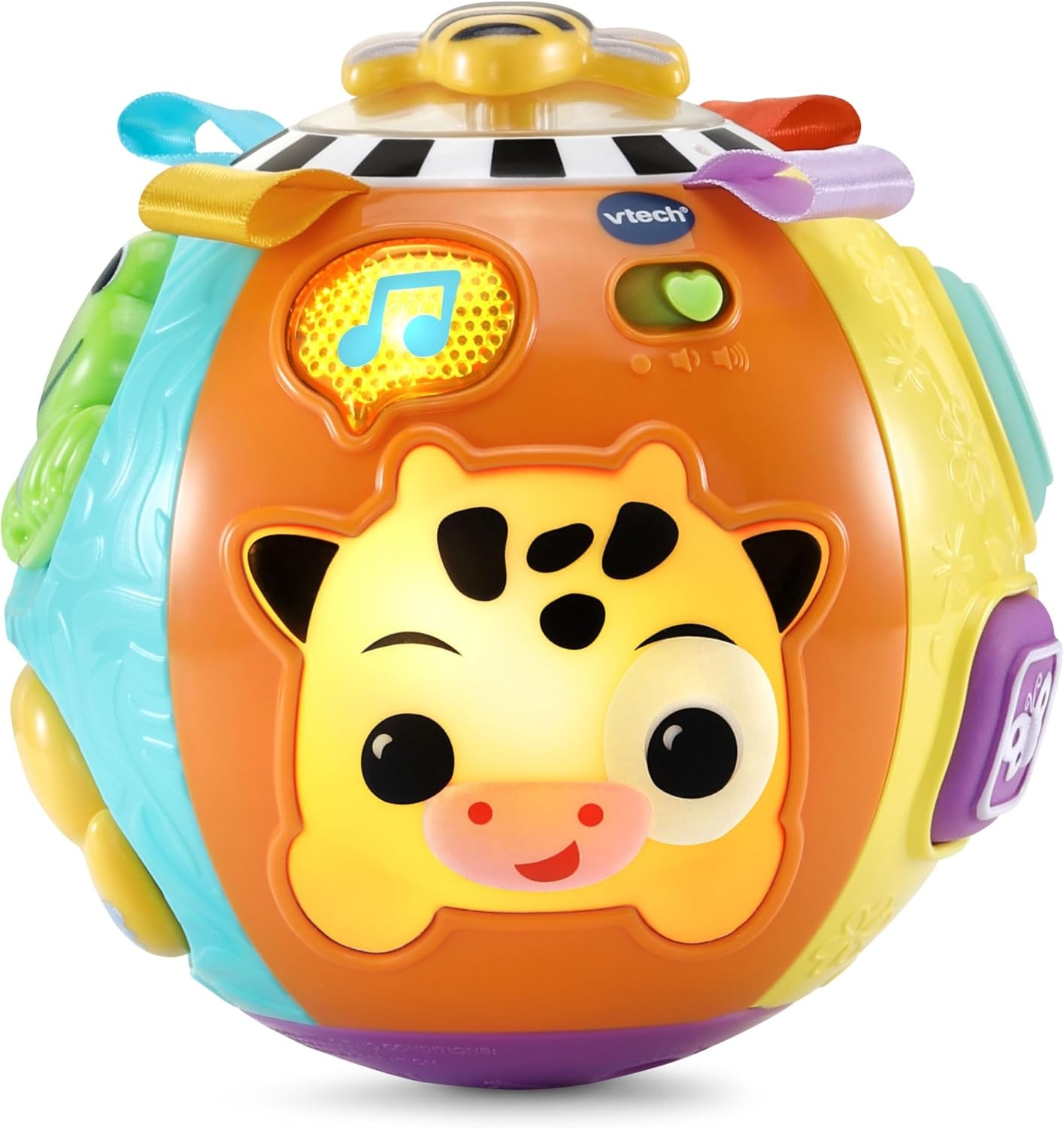 VTech Lumi Dierenvriendjes Bal - Interactieve Muzikale Babybal - Meerkleurig - 12,6 cm