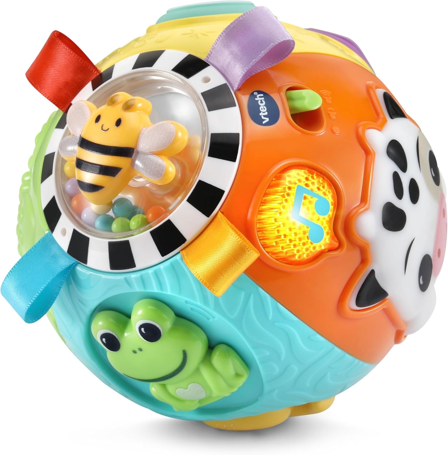 VTech Lumi Dierenvriendjes Bal - Interactieve Muzikale Babybal - Meerkleurig - 12,6 cm