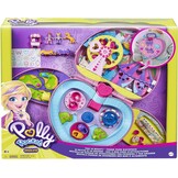 Polly Pocket Compacte Pretparkrugzak met 2 poppen, accessoires en tal van activiteiten, GYK91