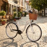 Meisjesfiets 26 inch Wit/Zwart - 35% Korting