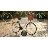 Fiets voor meisje - meisjesfiets 26 inch - zwart wit