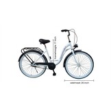 Fiets voor meisje - meisjesfiets 26 inch - zwart wit