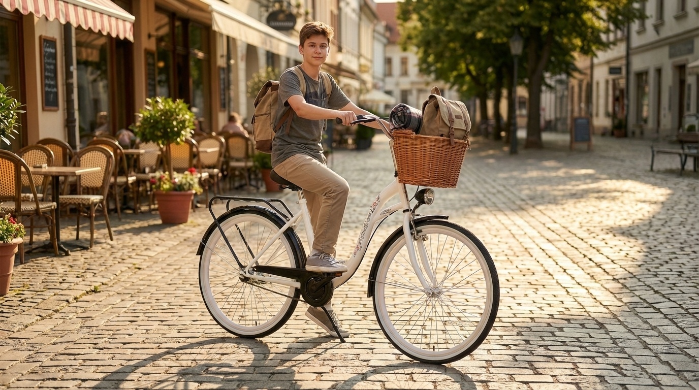 Fiets voor meisje - meisjesfiets 26 inch - zwart wit