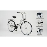 Fiets voor meisje - meisjesfiets 26 inch - zwart wit