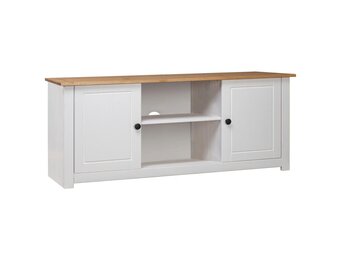 vidaXL Tv-kast Panama Range 120x40x50 cm massief grenenhout wit