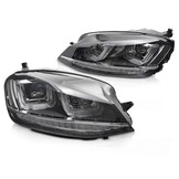 Koplampen voor VW Golf 7 hatchback/station 2013-2017 zwart/chrome