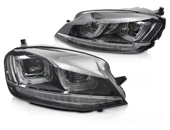 Koplampen voor VW Golf 7 hatchback/station 2013-2017 zwart/chrome