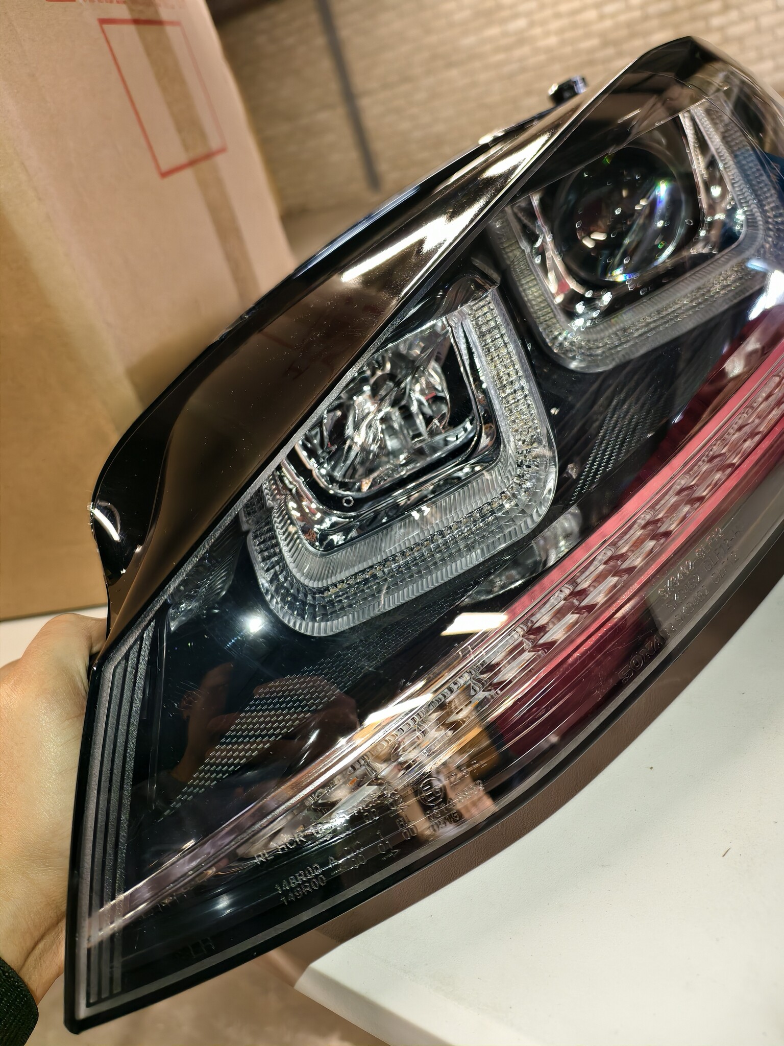 Koplampen voor VW Golf 7 hatchback/station 2013-2017 zwart/chrome