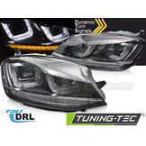 Koplampen voor VW Golf 7 hatchback/station 2013-2017 zwart/chrome