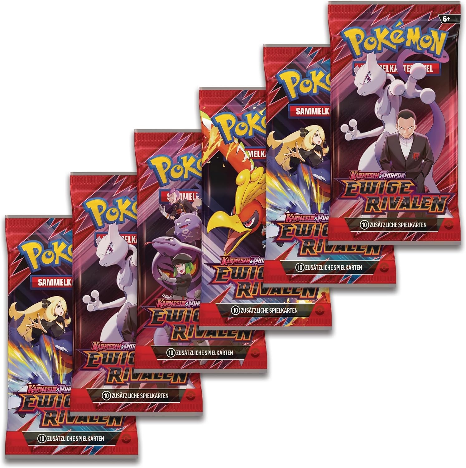 Pokémon - Trading card game: booster bundle Karmesin & Purpur – eternal rivals (6 booster packs)