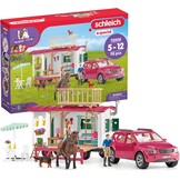 schleich HORSE CLUB | Camping adventure with the caravan 72205 | from 5 years | Playset with caravan, SUV, 2 figures, horse | Schleich horse accessories | Toys from 5 years | 113 pieces