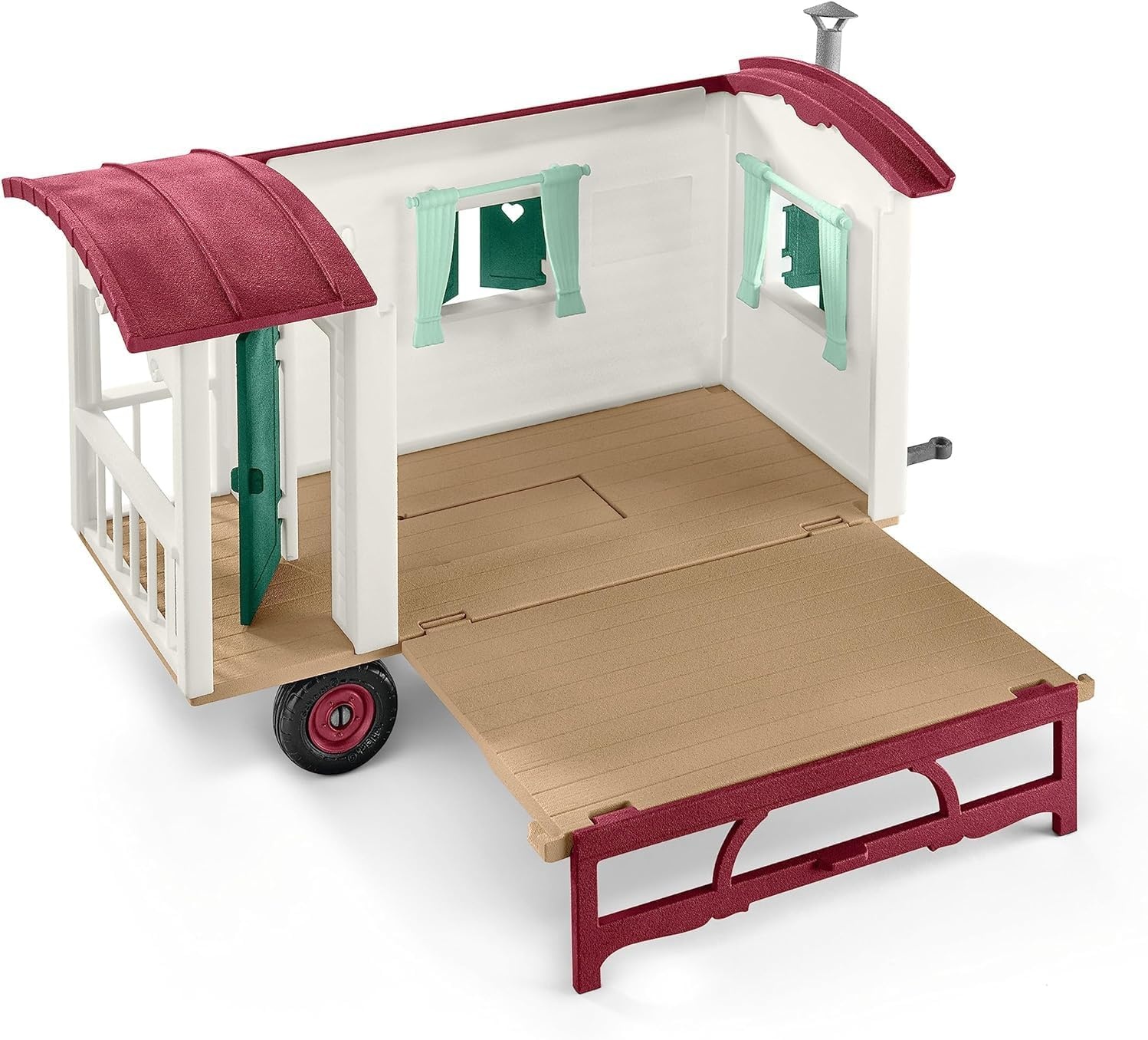 schleich HORSE CLUB | Camping adventure with the caravan 72205 | from 5 years | Playset with caravan, SUV, 2 figures, horse | Schleich horse accessories | Toys from 5 years | 113 pieces