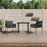 vidaXL Tuinstoelen Zwart Poly Rattan 2 stuks, 61% Korting