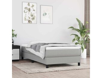 vidaXL Pocketveringmatras medium 80x200x20 cm stof lichtgrijs
