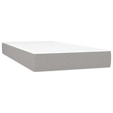 vidaXL Pocketveringmatras medium 80x200x20 cm stof lichtgrijs