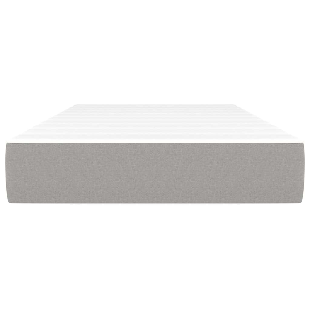 vidaXL Pocketveringmatras medium 80x200x20 cm stof lichtgrijs