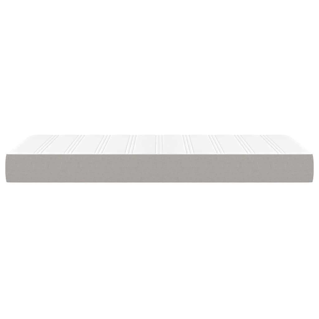 vidaXL Pocketveringmatras medium 80x200x20 cm stof lichtgrijs