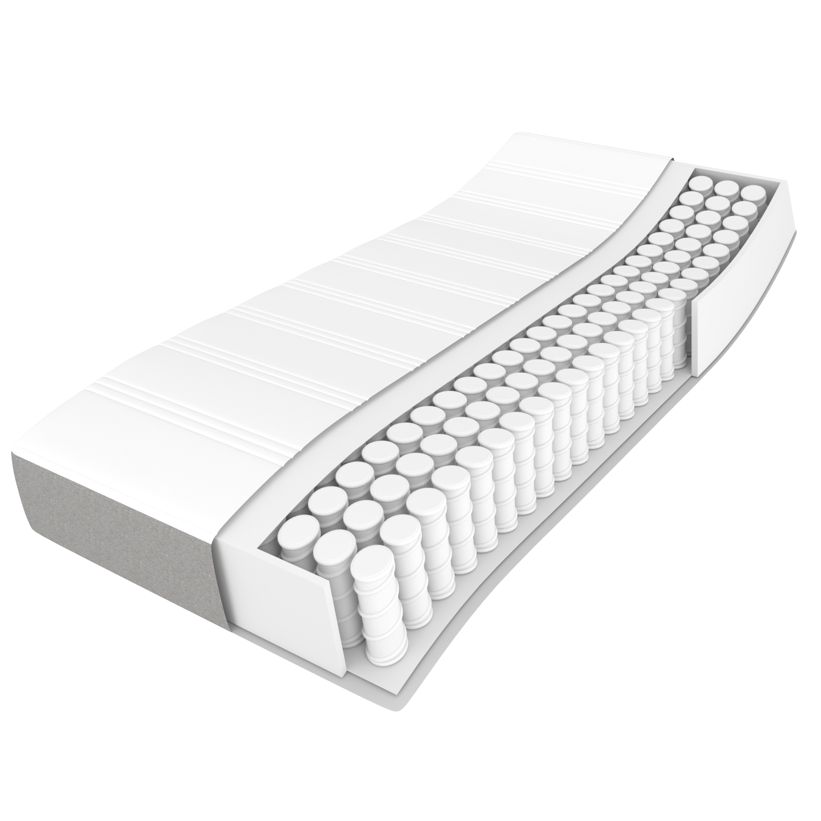 vidaXL Pocketveringmatras medium 80x200x20 cm stof lichtgrijs