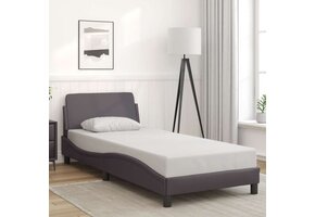 vidaXL Bedframe "Dover" Kunstleer Grijs 90x200 cm - 47% Korting