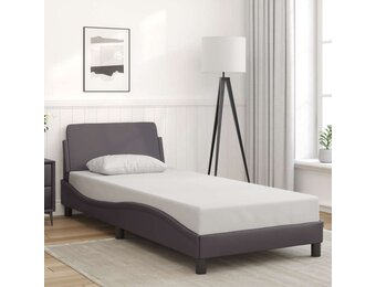 vidaXL Bedframe "Dover" kunstleer grijs 90x200 cm