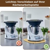 Sliding Board voor Thermomix TM5 TM6 Houtkleurig | Eenvoudig met één hand verplaatsen | Beschermt weegschaal
