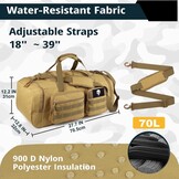 Tactische 3-in-1 Sporttas: Reistas & Rugzak (70L) met Korting