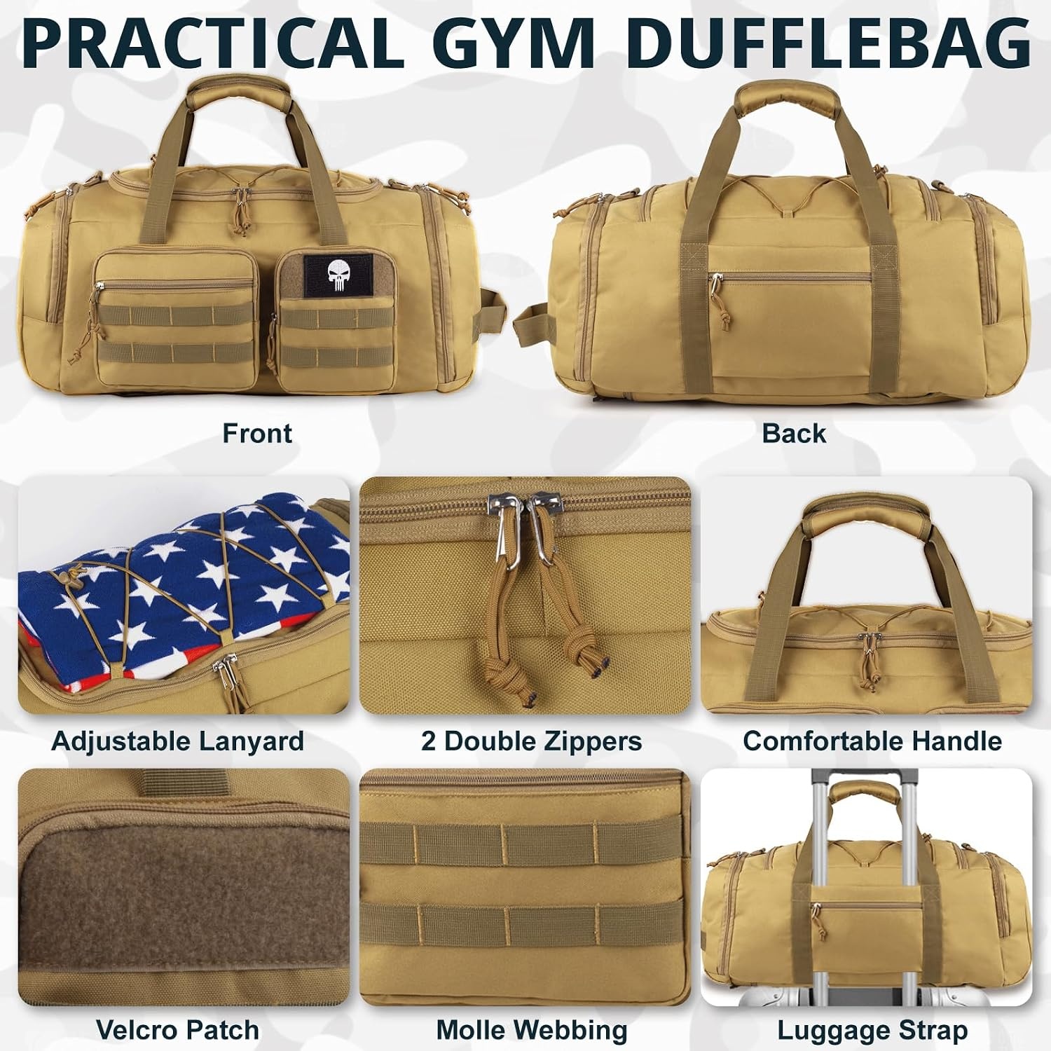 Tactische 3-in-1 Sporttas: Reistas & Rugzak (70L) met Korting