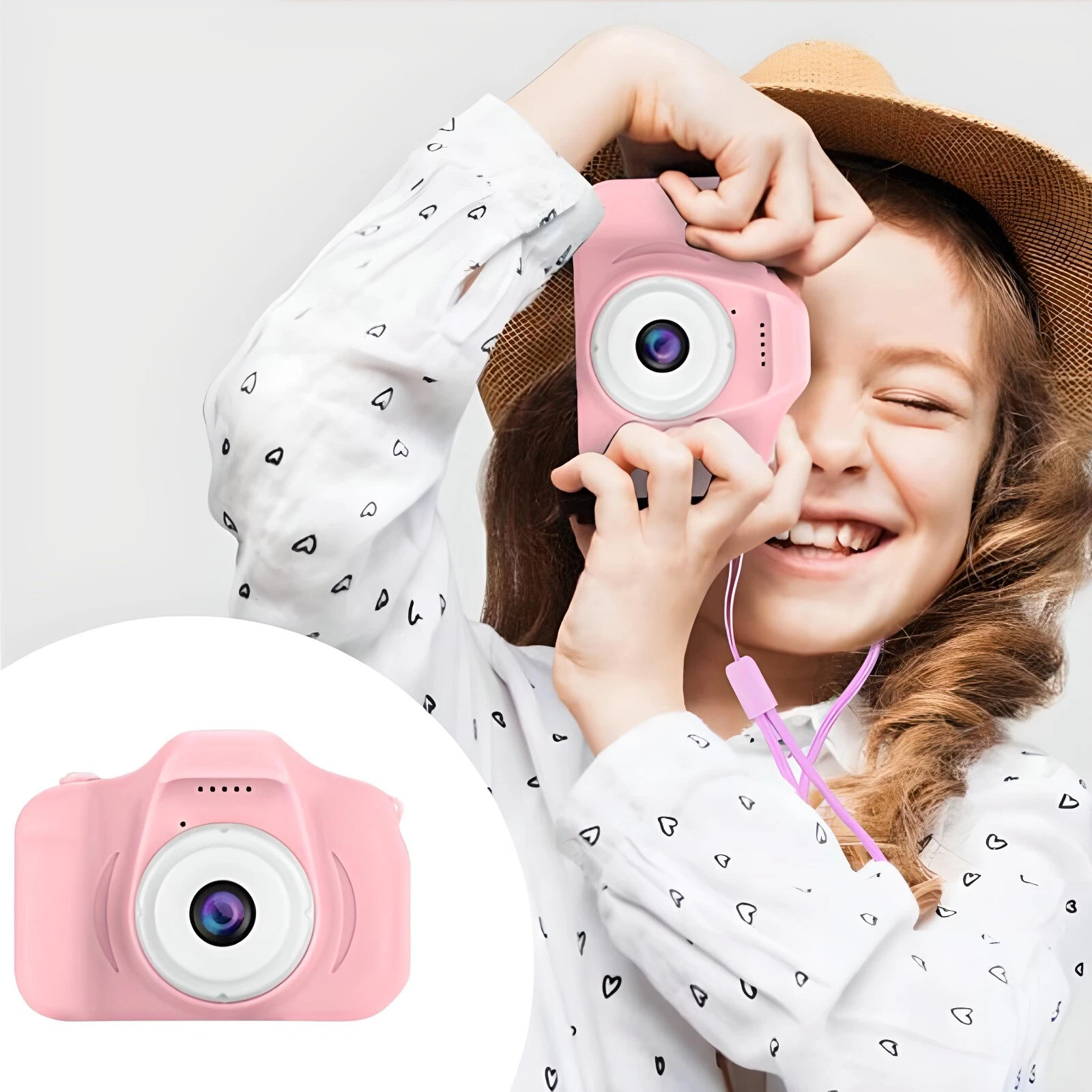 Retoo Mini Digitale Kinder Camera HD 1080P met 2 inch scherm Roze