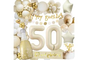 Verjaardagsdecoratie 50 Jaar Beige Goud | 34% Korting