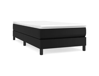 vidaXL Boxspring bed kunstleer zwart 100x200 cm