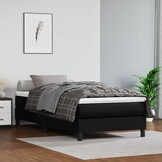 vidaXL Boxspring bed kunstleer zwart 100x200 cm