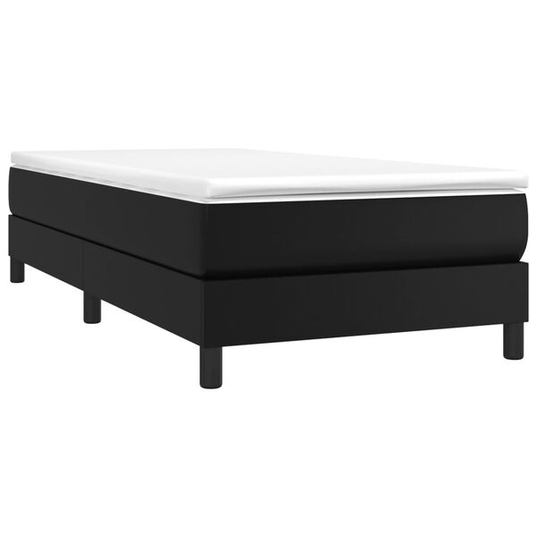vidaXL Boxspring bed kunstleer zwart 100x200 cm