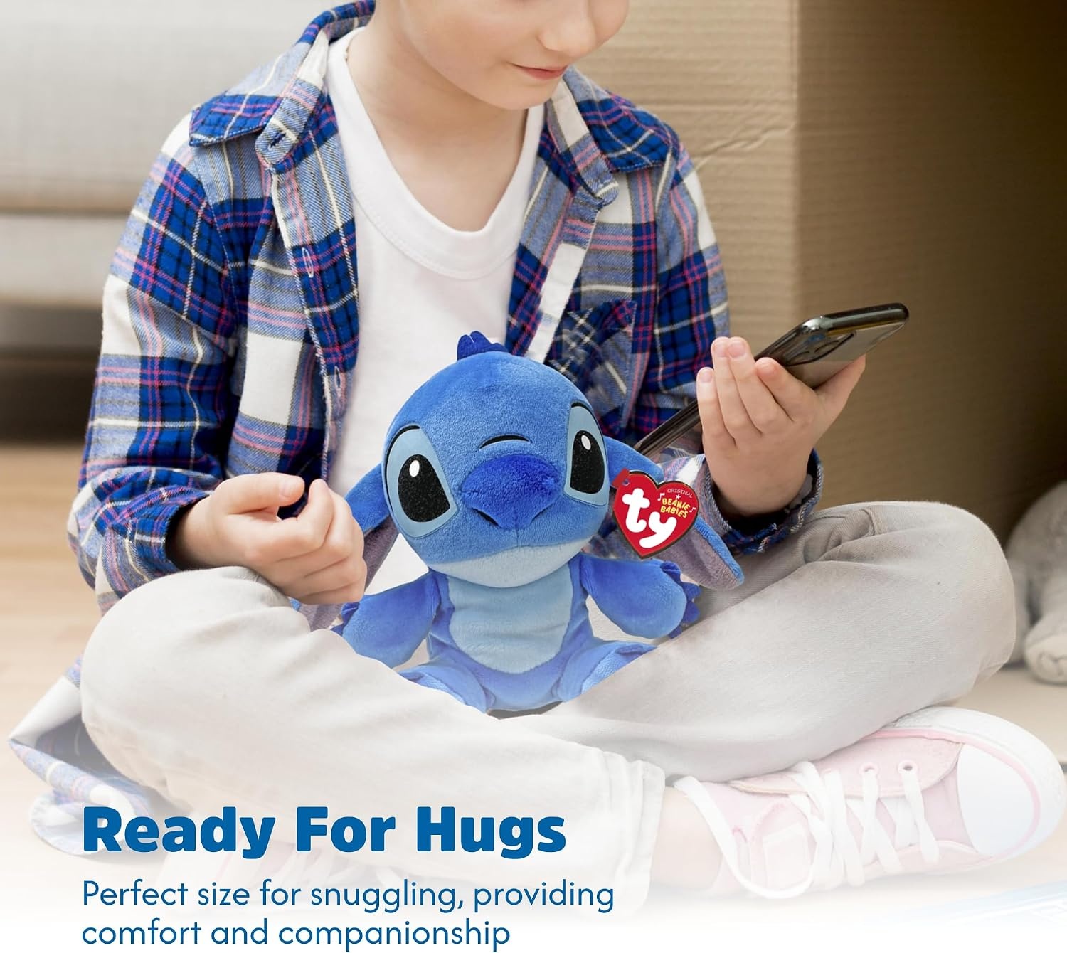 TY Disney Beanies Stitch pluche dier - zachte teddy voor kinderen en baby's - knuffelig verzamelaar knuffeldier