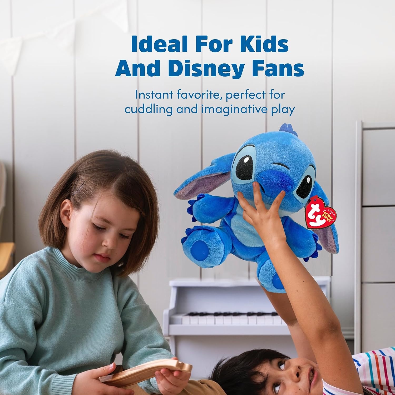 TY Disney Beanies Stitch pluche dier - zachte teddy voor kinderen en baby's - knuffelig verzamelaar knuffeldier