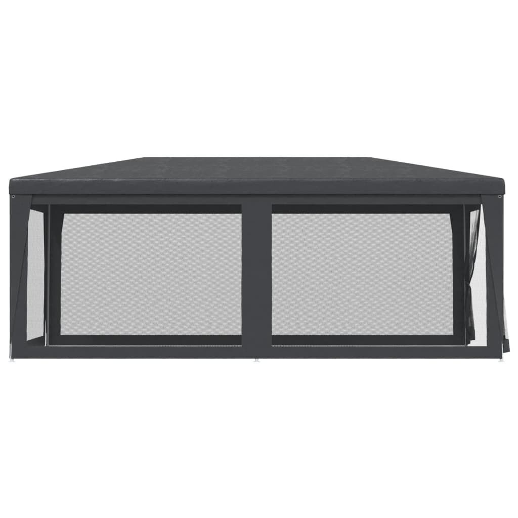 vidaXL Partytent met 6 mesh zijwanden 3x6 m HDPE antracietkleurig