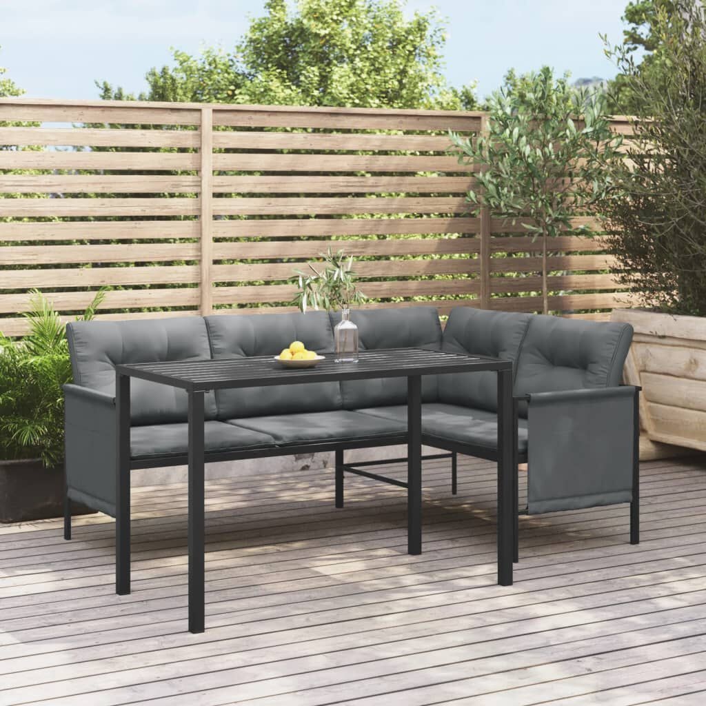vidaXL Tuintafel 110x54x70 cm staal antracietkleurig