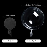 Pack of 30 Bobo Balloons Transparent, 24 Inch Bubble Jumbo Bobo Balloons Birthday Crystal Bubble Clear Balloons Refillable with Confetti, Helium for Christmas, Wedding, Birthday Decorations