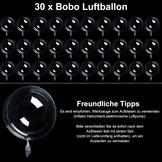 Pack of 30 Bobo Balloons Transparent, 24 Inch Bubble Jumbo Bobo Balloons Birthday Crystal Bubble Clear Balloons Refillable with Confetti, Helium for Christmas, Wedding, Birthday Decorations