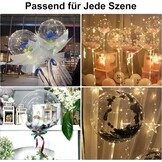 Pack of 30 Bobo Balloons Transparent, 24 Inch Bubble Jumbo Bobo Balloons Birthday Crystal Bubble Clear Balloons Refillable with Confetti, Helium for Christmas, Wedding, Birthday Decorations