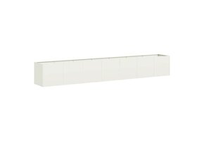 VidaXL Plantenbak 280x40x40cm Koudgewalst Staal Wit - 43% Korting