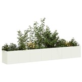 vidaXL Plantenbak 280x40x40 cm koudgewalst staal wit