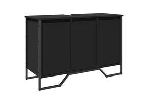 vidaXL Wastafelkast bewerkt hout zwart (91x35x60 cm) - 34% korting