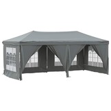 vidaXL Partytent inklapbaar met zijwanden 3x6 m antracietkleurig
