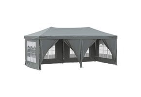 Inklapbare Partytent met Zijwanden 3x6m Antraciet - 35% Korting