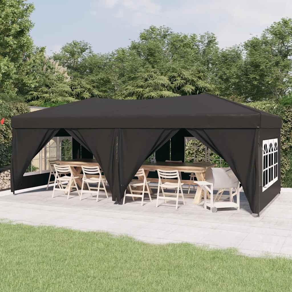 Inklapbare Partytent met Zijwanden 3x6m Antraciet - 35% Korting