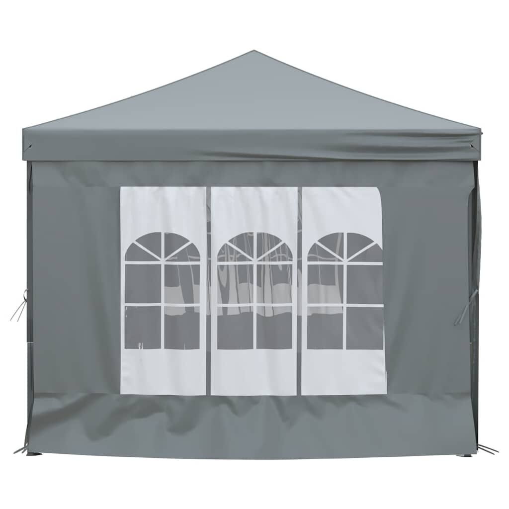 vidaXL Partytent inklapbaar met zijwanden 3x6 m antracietkleurig